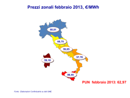 Prezzi zonali febbraio 2013