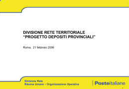 Slide progetto depositi provinciali