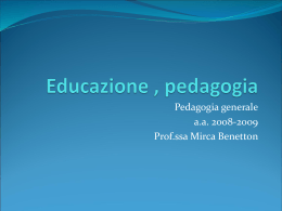 Educazione , pedagogia