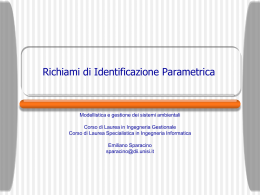 Modellistica ed identificazione del bacino acquatico di Serra da