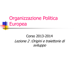 Organizzazione Politica Europea - Università degli Studi di Pavia