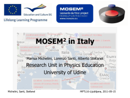 MOSEM 2 in Italy