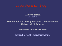 Slide Lezione I