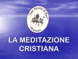 la meditazione cristiana