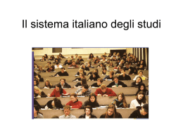 Il sistema delle scuole in italia