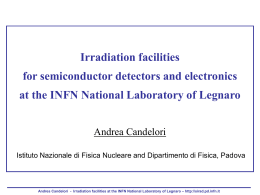 SIRAD irradiation facility - Laboratori Nazionali di Frascati