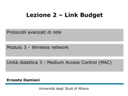 Link Budget - Università degli Studi di Milano