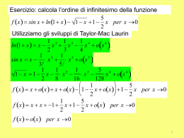 26lez2013esercizitaylor - Scuola di Economia e Statistica