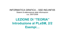 PLASM, mkpol e translate - Dipartimento di Informatica e Automazione