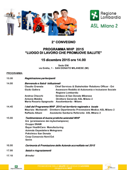 programma convegno - Rete WHP Lombardia