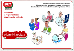 Le régime italien de sécurité sociale et les immigrés