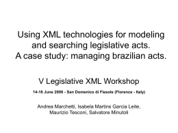Using XML technologies for modeling and searching