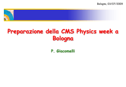 Preparazione della CMS Physics week a Bologna