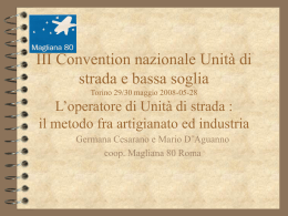 III Convention nazionale Unità di strada e bassa