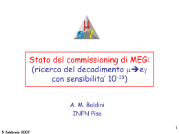 Resoconto sul commissioning di MEG - A. Baldini