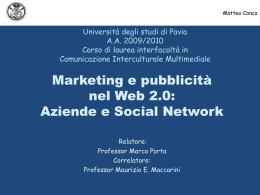 presentazione conca - Cim - Università degli studi di Pavia