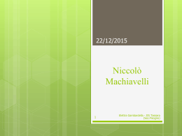 Niccolò Machiavelli - letteraturaestoria