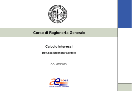 Calcolo interessi - Economia Aziendale a Catania