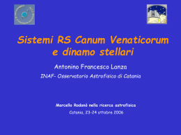 Sistemi binari RS Canum Venaticorum e dinamo stellari