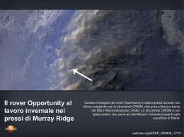 Il rover Opportunity al lavoro invernale nei pressi di Murray