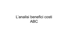 L`analisi benefici costi ABC