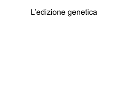 L`edizione genetica