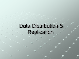 Data Distribution & Replication