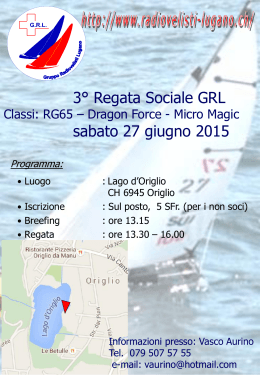 Bando regata 2015 3 - Gruppo Radiovelisti Lugano