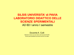 mappe concettuali - Università degli Studi di Pavia