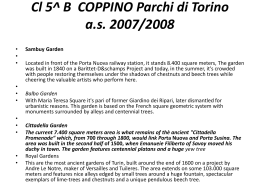 Cl 5^ B COPPINO Parchi di Torino as 2007/2008 Sambuy Garden