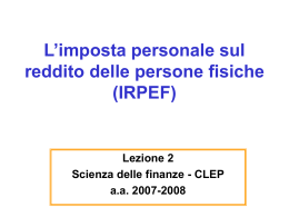 SFII - 2 Irpef - Università degli Studi di Bologna