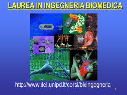 LAUREA TRIENNALE IN INGEGNERIA BIOMEDICA