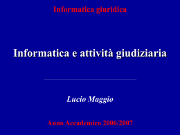 Informatica e attività giudiziaria