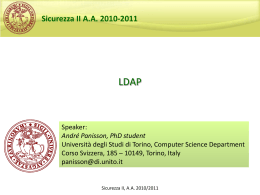 Sicurezza II AA 2010-2011 - Università degli Studi di Torino