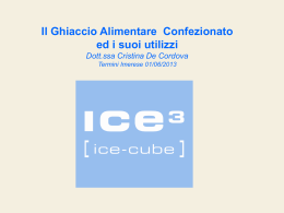 Il ghiaccio alimentare confezionato ed i suoi utilizzi