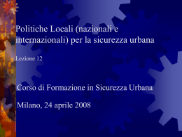 PoliticheLocaliSicurezza_lezione12