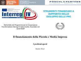 Stefano Miani: &ldquo;Il finanziamento della piccola e