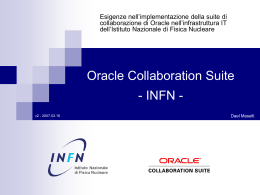 OCS@INFN v2 - Laboratori Nazionali di Frascati