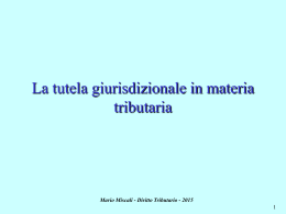 La tutela giurisdizionale tributaria