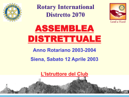 L`Istruttore di Club - Rotary International