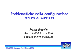 Problematiche nella configurazione sicura di wireless