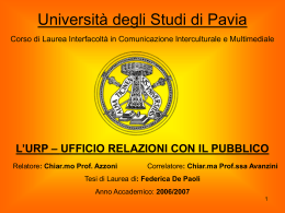 DE PAOLI - Cim - Università degli studi di Pavia