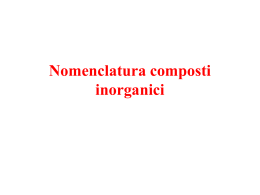 Nomenclatura composti inorganici