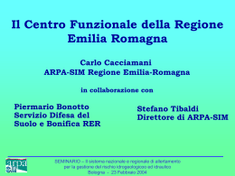 Il Centro Funzionale della Regione Emilia Romagna