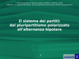 dal pluripartitismo polarizzato all`alternanza bipolare