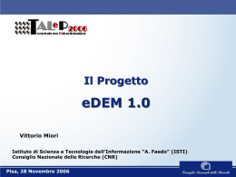 Il progetto eDEM 1.0