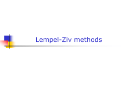 Lempel-Ziv methods