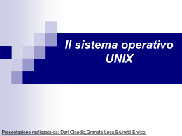 Il sistema operativo UNIX