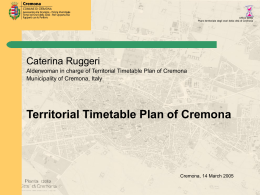 Territorial Timetable Plan of Cremona