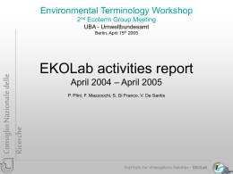 EKOLab activities